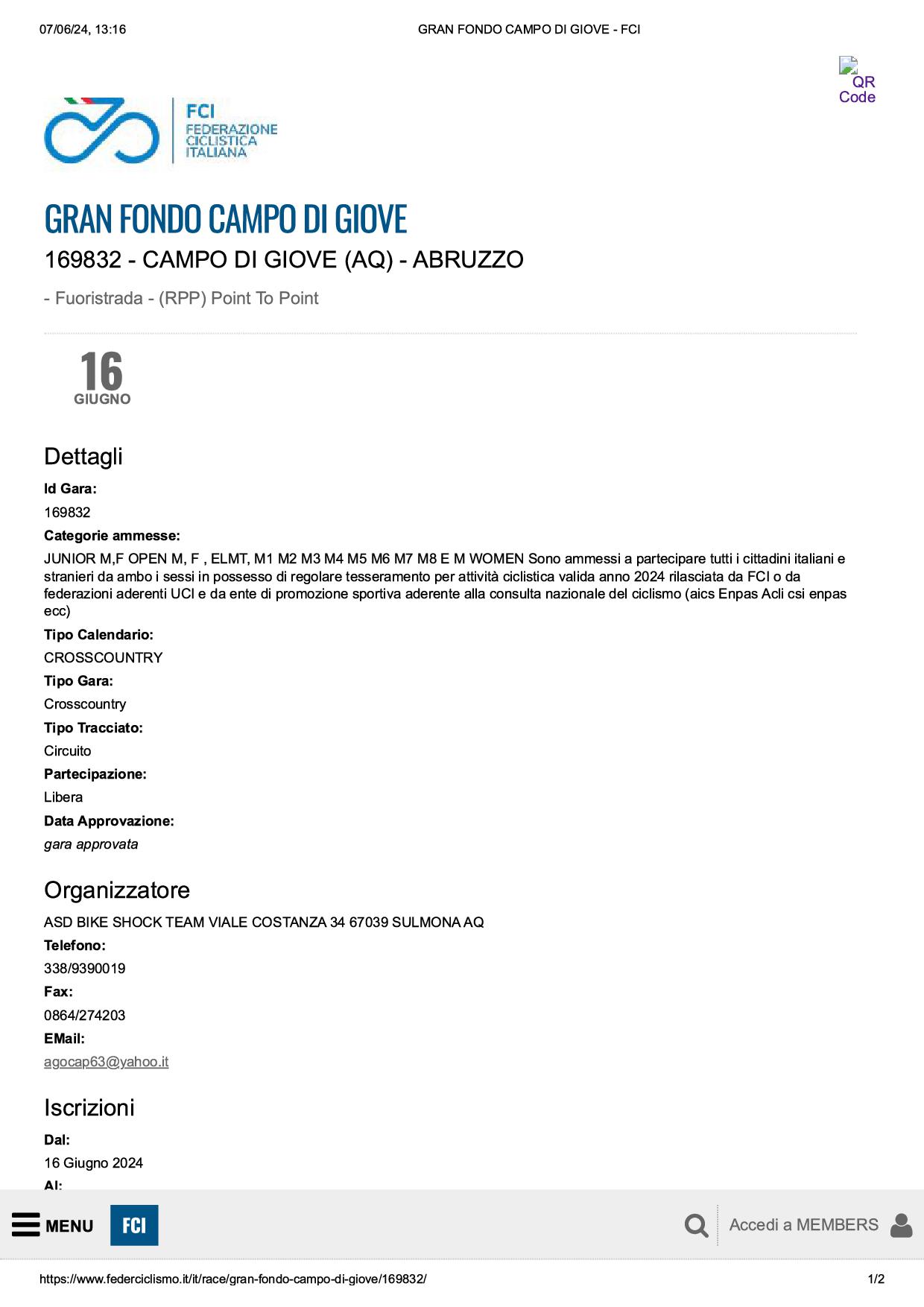 GRAN FONDO CAMPO DI GIOVE FCI1